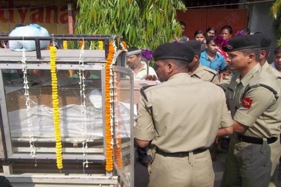 BSF jawan's body arrives BSF jawan's body arrives